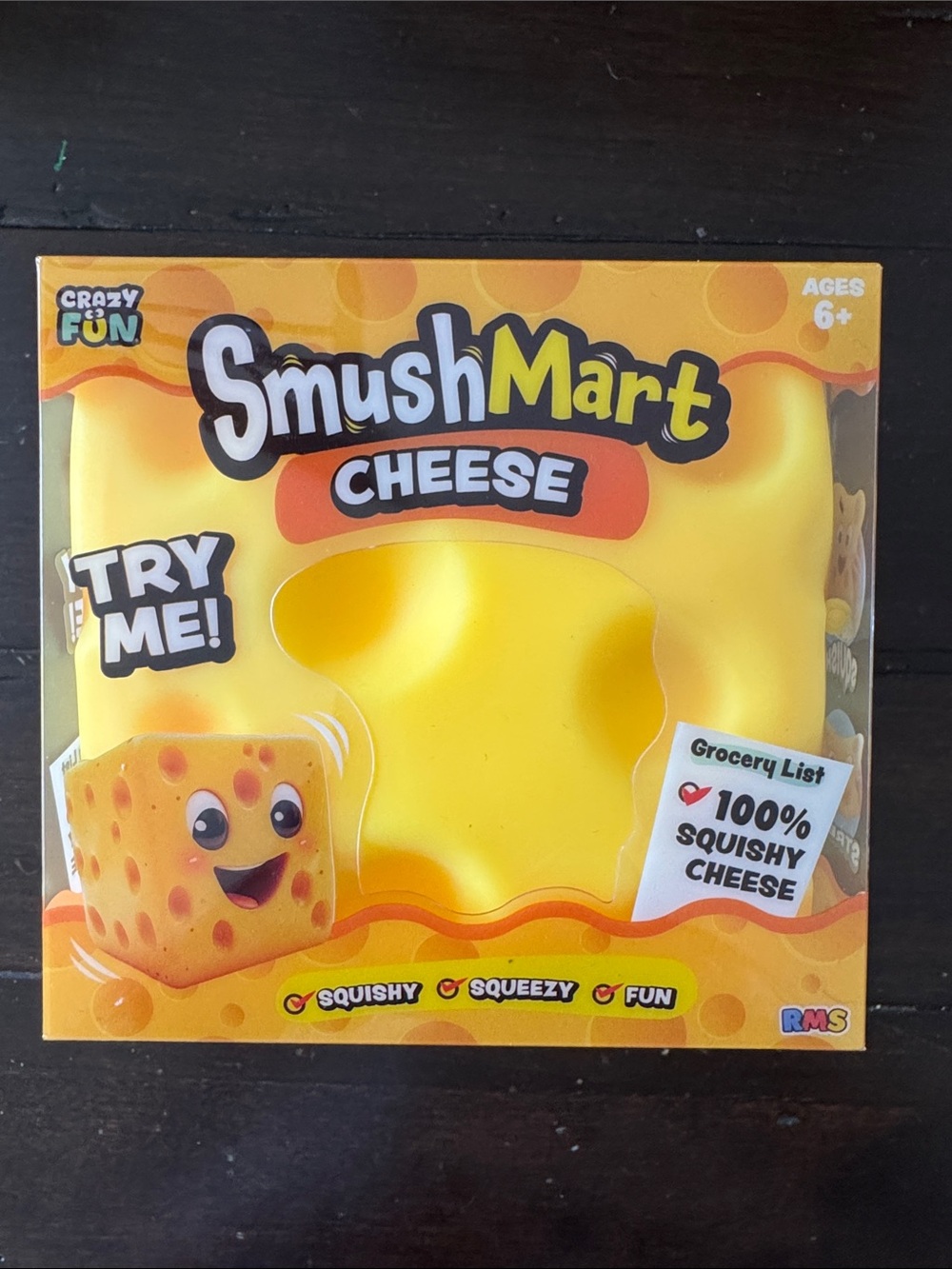 Cheese Squeezable Toy — Yellow